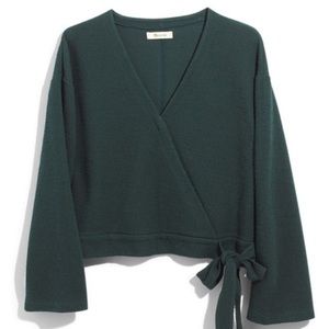 Madewell Texture & Thread Tie Green Sweater